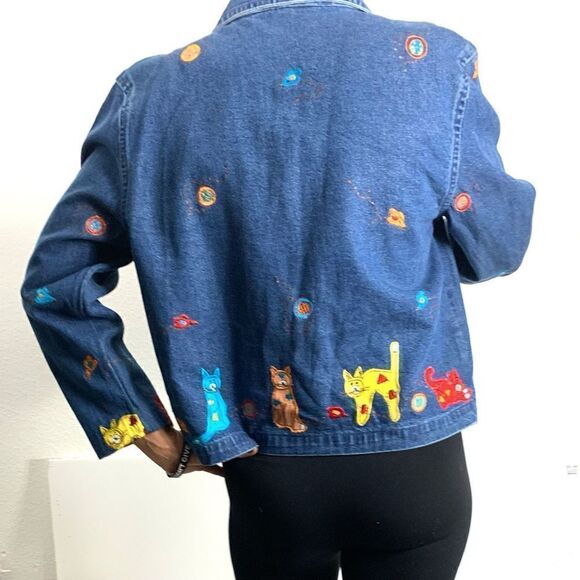 Vintage Cat Embroidered Jacket  - Picture 7 of 12